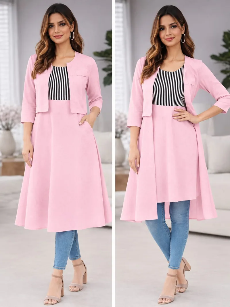Sky Layered Jacket Dress